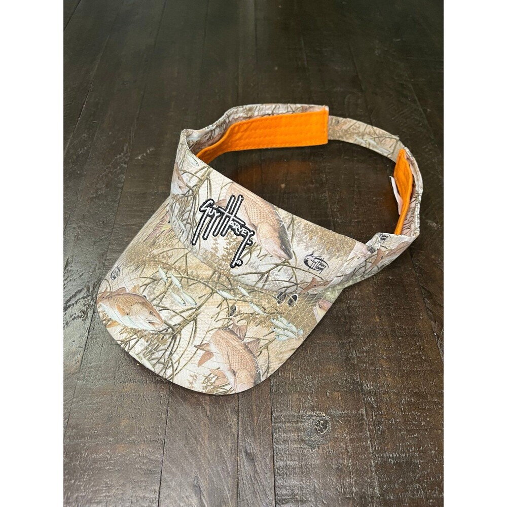 Guy Harvey Fishing Camo Visor Hat EUC